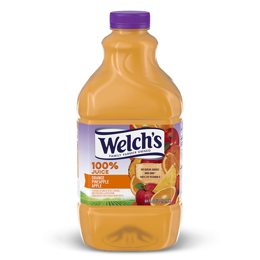 100% Juice Orange Pineapple Apple
